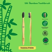 Uth Bamboo Toothbrush - 1pcs Charcoal Zigzog