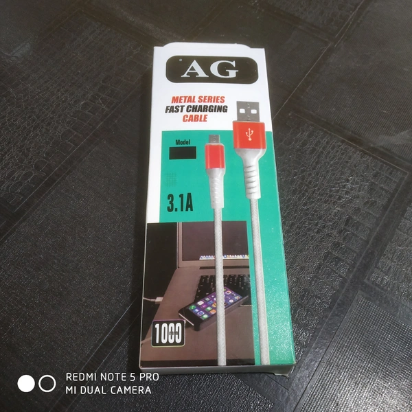 AG Metal Series Fast Charging Cable - White