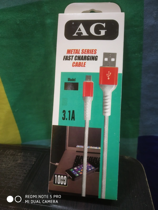 AG Metal Series Fast Charging Cable - White