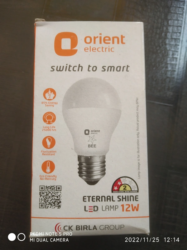 Orient LED Bulb 12w - White, Free