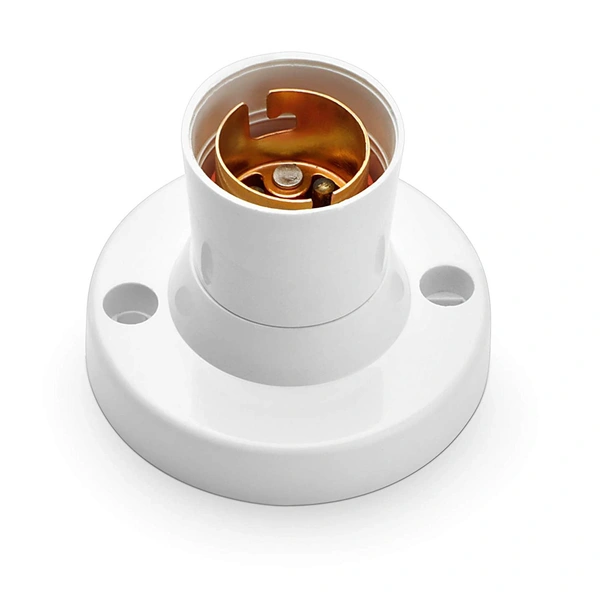 NS  CONA 2501 Angle Holder with OBR 6 Amp, White - Pack of 5|OBR Angle Holder|Bulb Holder|Fancy Angle Holder for Bulb|Angle holder for Home, Office, Shops, etc - White