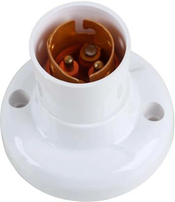 NS  CONA 2501 Angle Holder with OBR 6 Amp, White - Pack of 5|OBR Angle Holder|Bulb Holder|Fancy Angle Holder for Bulb|Angle holder for Home, Office, Shops, etc - White