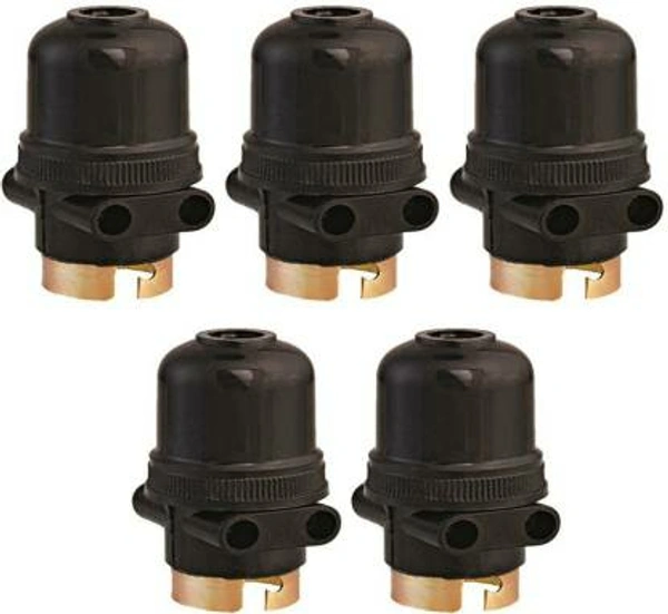 Ayushi  Electricals Black Pendant Bulb Holder Plastic Pack of 15 Pcs ... - Black