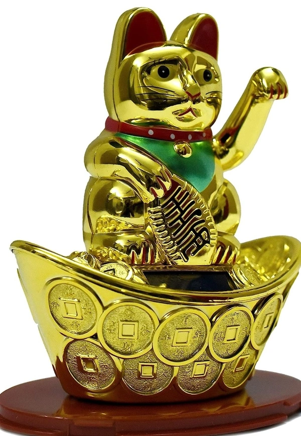 High Quality Feng Shui Lucky Cat(solar Panel Version) 