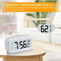 Digital Alarm Clock , Battery Operated,with Date, Temperature, Time , Lcd Clock