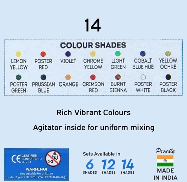 Doms Poster Colours  - 6 Shades