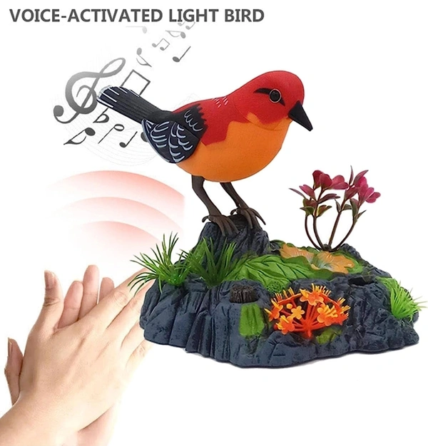 Voice Controlled Chirping Bird Pen Stand(2 Variants) Cheapest Price In Market - Double Bird