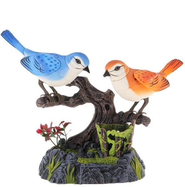 Voice Controlled Chirping Bird Pen Stand(2 Variants) Cheapest Price In Market - Double Bird