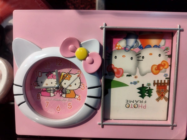 Cat Clock Photo Frame 