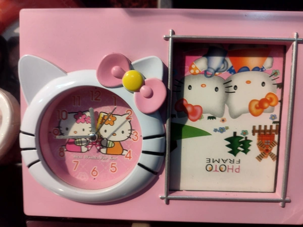 Cat Clock Photo Frame 