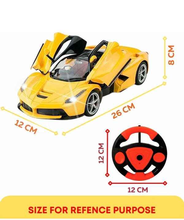 Rc Rechargable Super Fast Car With Lights  - Yellow