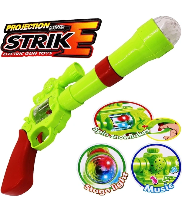 3D Projection Gun With Music And Lights For Kids - Green
