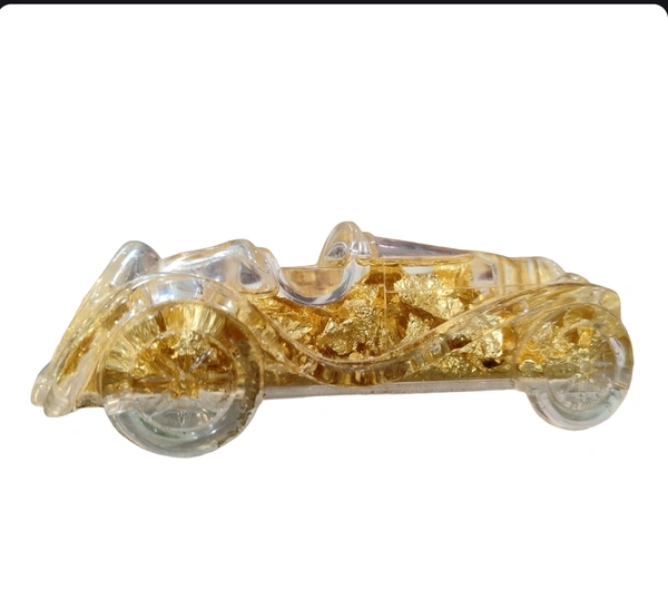 Old Car Shape Paper Weight - Gold