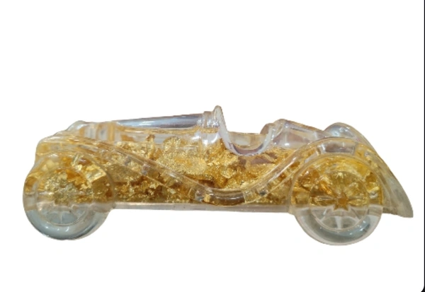 Old Car Shape Paper Weight - Gold