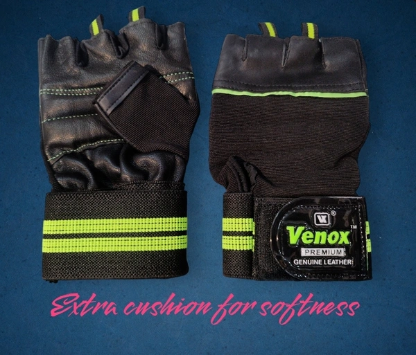Sports Gym Gloves Venux Premium(pair)  - Black