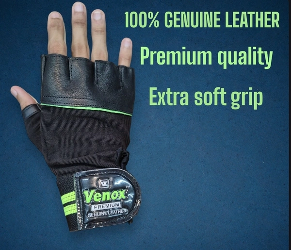 Sports Gym Gloves Venux Premium(pair)  - Black