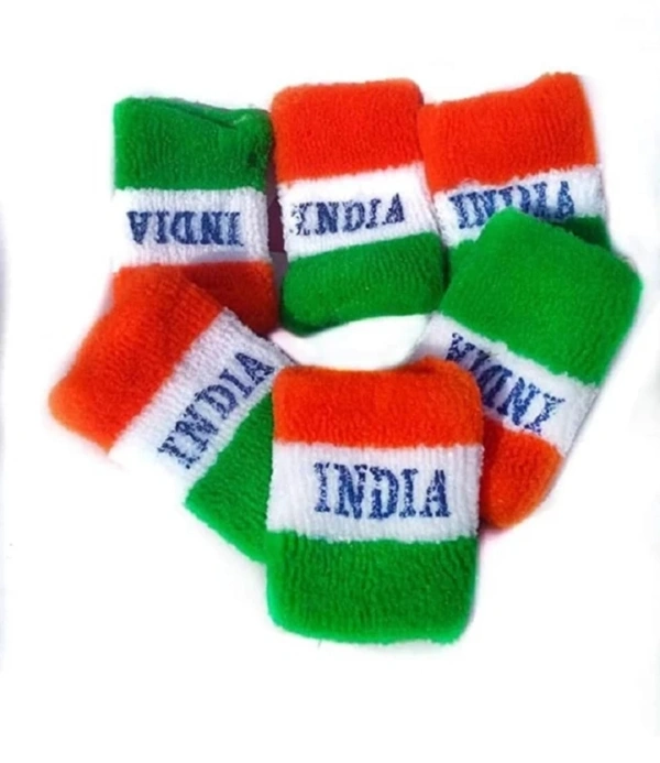 Tricolour Indian Flag Wrist Band (Pack Of 10)  - 5, Free