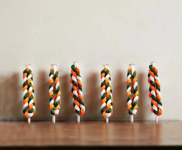 6pcs Tricolor Nylon Bracelet Bands For Independence Day  - 12, M