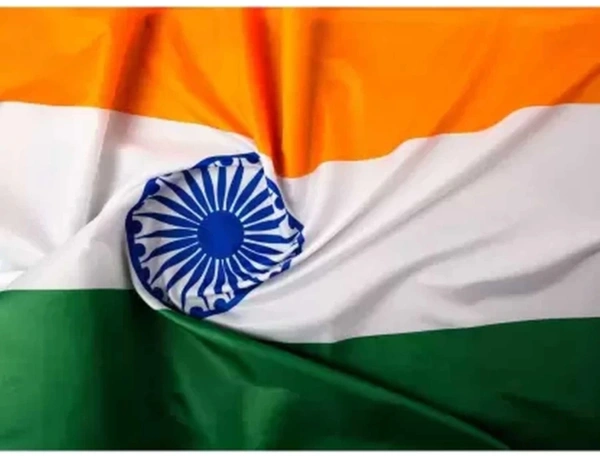 Satin Polyster Indian Flag  - 30*45