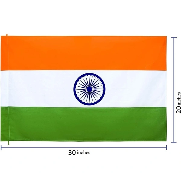 Satin Polyster Indian Flag  - 30*45