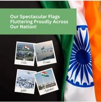 Satin Polyster Indian Flag  - 30*45