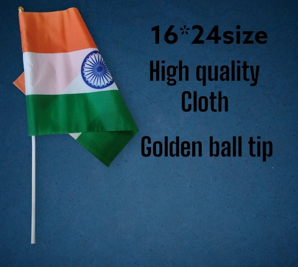 Indian Flags Best Quality Hand Flags - 16*24