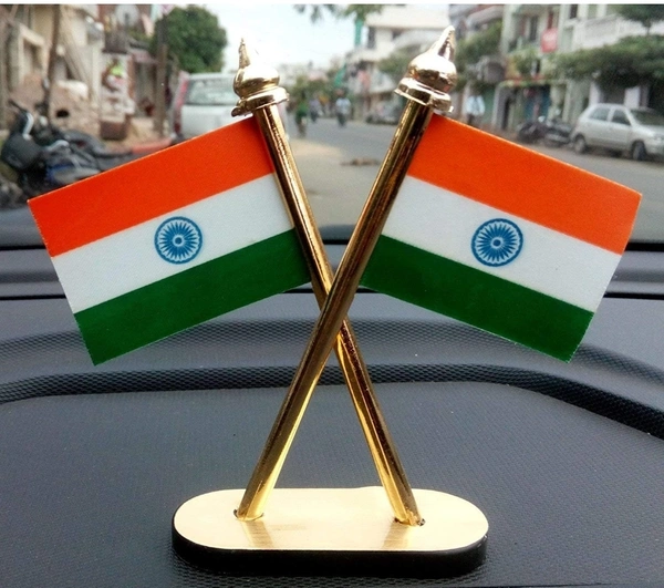 Indian Flag For Car Dashboard And For Office Purposs