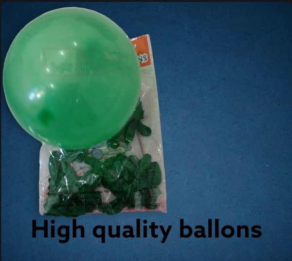 Green Ballons For Independece Day  - 50 Pcs