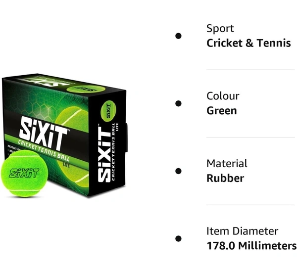 Green Sixit Lite Tenis Ball  - 6