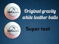 Gravity White Super Test Leather Ball
