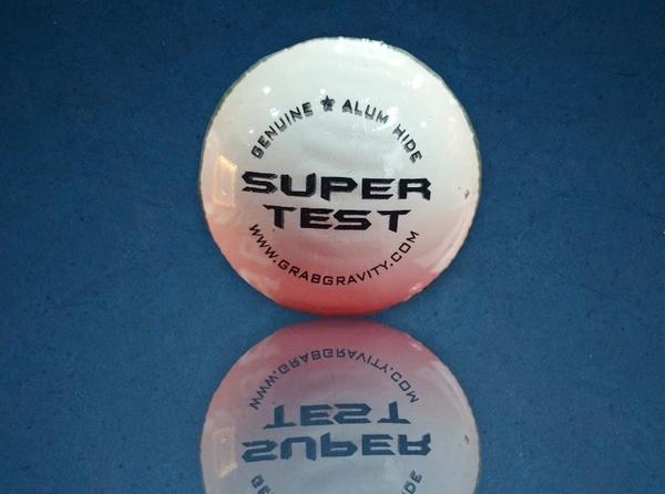 Gravity White Super Test Leather Ball