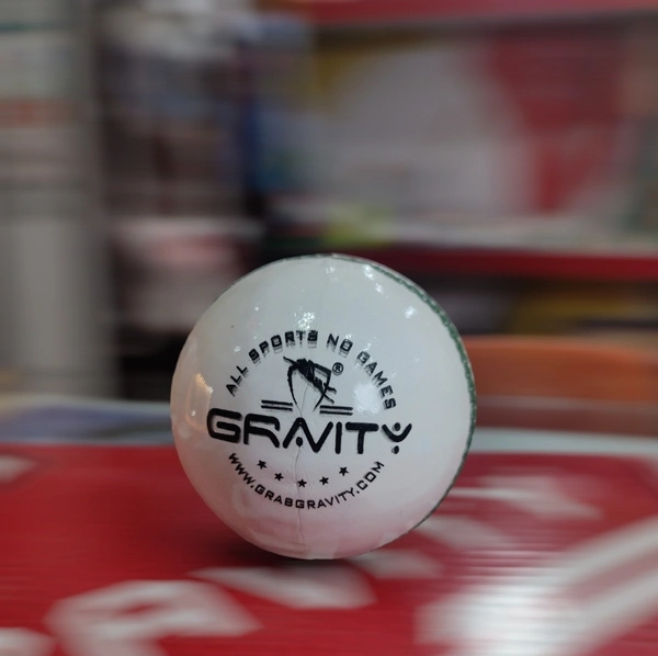 Gravity White Super Test Leather Ball