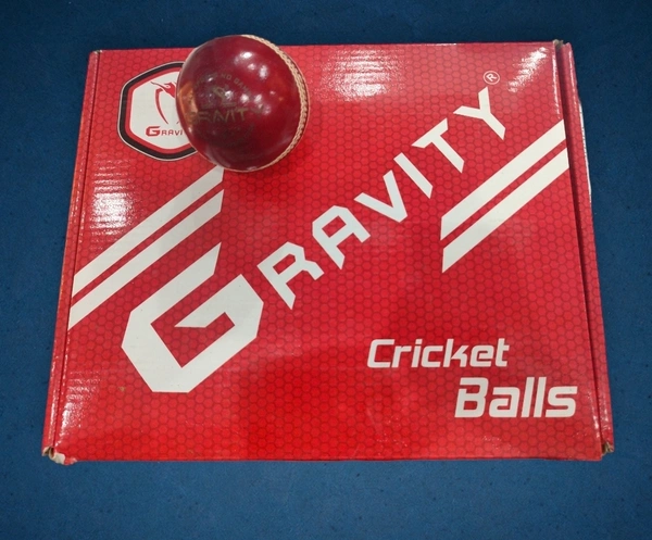 Gravity Red Leather Ball Test Series - Red