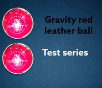 Gravity Red Leather Ball Test Series - Red