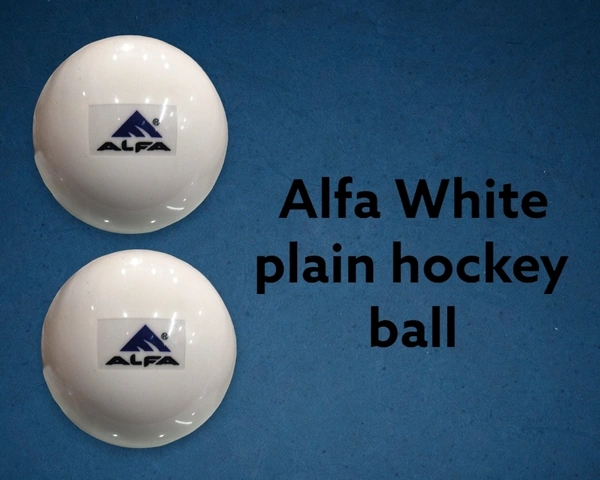 Alfa White Plain Hockey Ball - White