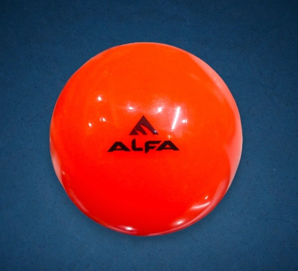 Alfa White Plain Hockey Ball - Red Orange