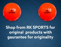 Alfa White Plain Hockey Ball - Red Orange