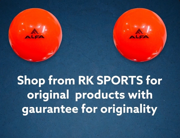 Alfa White Plain Hockey Ball - Red Orange
