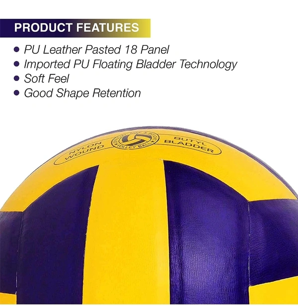 Cosco Acclaim Volleyball (With Inflating Needle)  - Yellow, 4