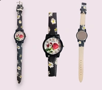 Beautifull Balck Flower Watch For Girls - 4