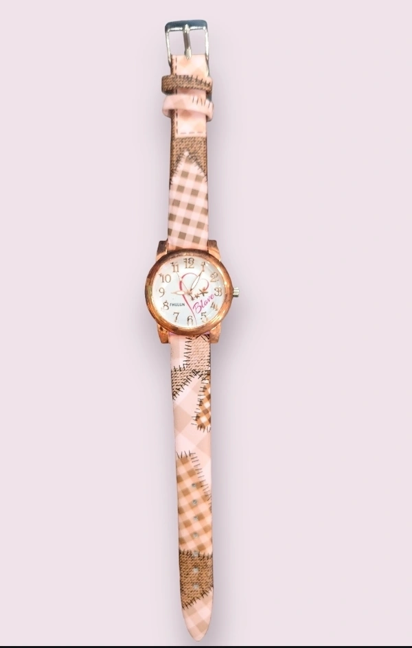 Wow What A Amazing Beautifull Watch, Peach Colour Multidesigned Watch For Girls/womens