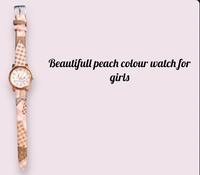 Wow What A Amazing Beautifull Watch, Peach Colour Multidesigned Watch For Girls/womens