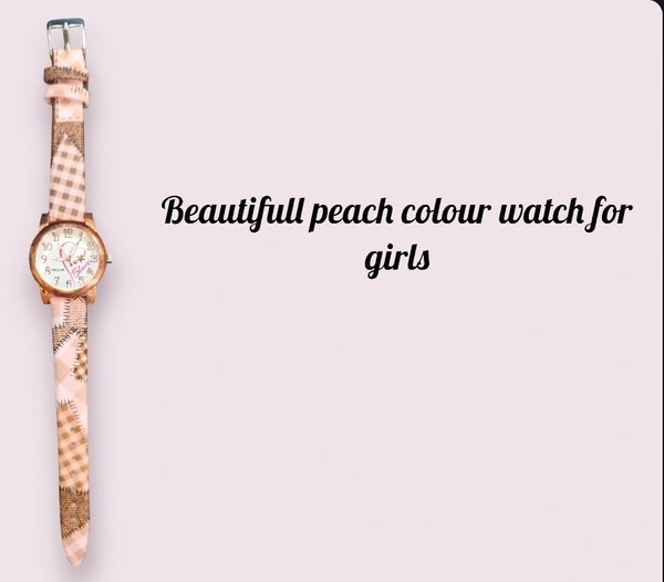 Wow What A Amazing Beautifull Watch, Peach Colour Multidesigned Watch For Girls/womens