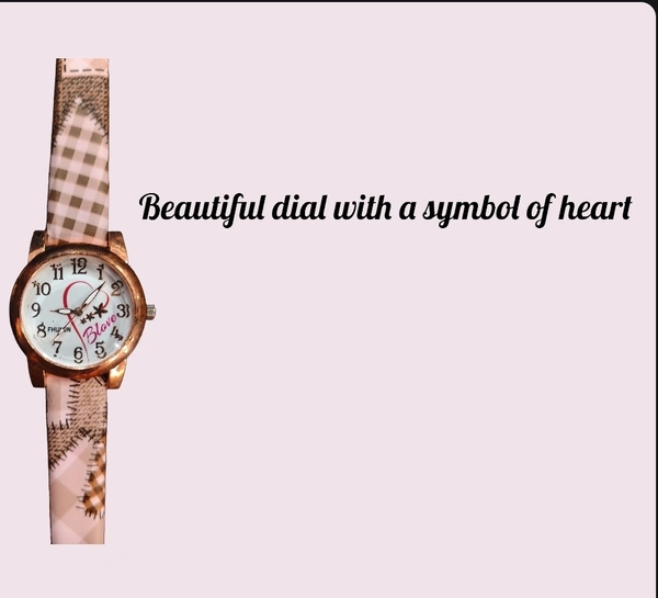 Wow What A Amazing Beautifull Watch, Peach Colour Multidesigned Watch For Girls/womens