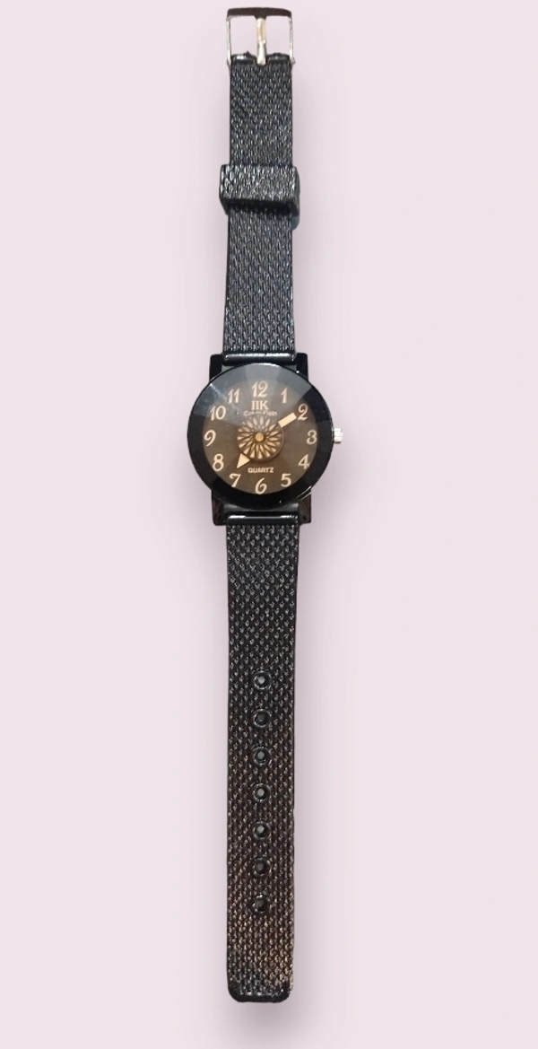 Diamong Glass Watch With Chain Fabric Strip, For Women's/girls - Black