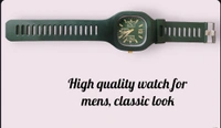 Square Dial Silicon Strap Green /black Watch Analog Watch For Boys & Girls Both - Free, Japanese Laurel, 1