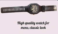 Square Dial Silicon Strap Green /black Watch Analog Watch For Boys & Girls Both - Free, Black