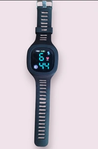 Digital Watch With Silicon Strap For Boys/girls  - Black, Free