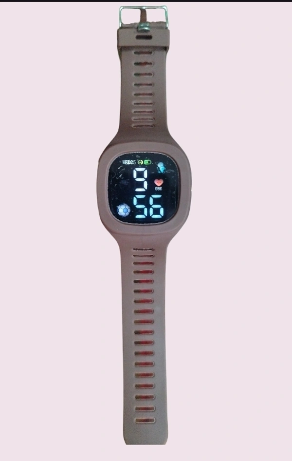 Digital Watch With Silicon Strap For Boys/girls  - Carnaby Tan, Free