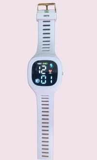 Digital Watch With Silicon Strap For Boys/girls  - Blue Chalk, Free